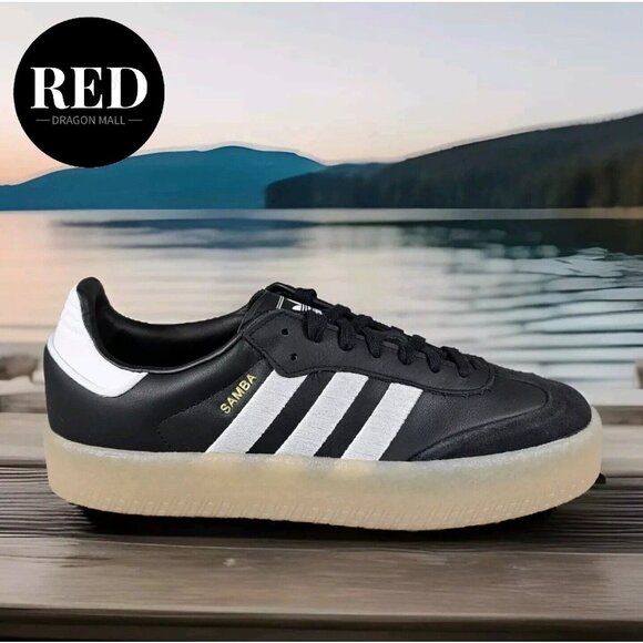 Adidas Sambae OG Leather Shoes Black/Gum Sole ID0436 - Women's Size 10 - Picture 15 of 16